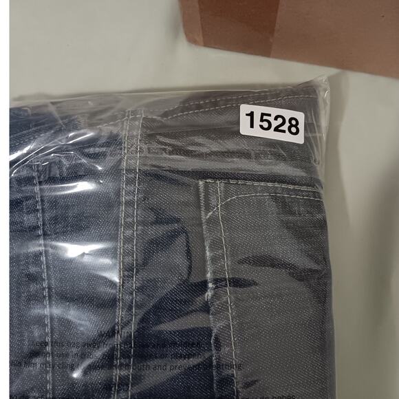 Express Jeans Rocco Mens 33X34 Dark Wash Slim Boot Cut Distressed Street - Picture 16 of 16